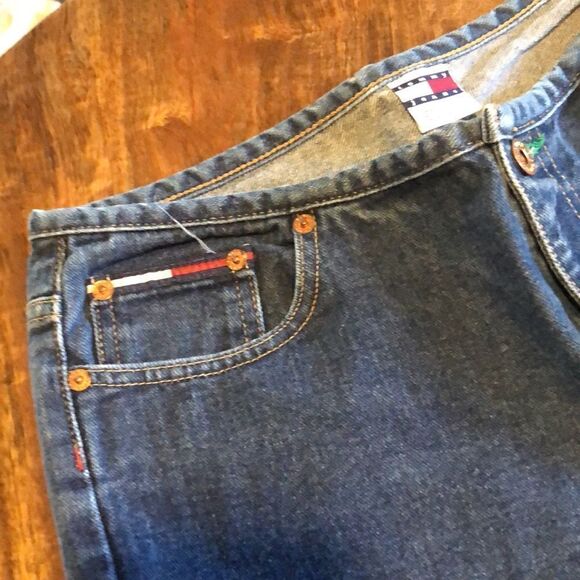 Vintage y2k low rise no waistband look fit Tommy Hilfiger jeans size 11 - Picture 3 of 7